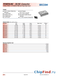 Datasheet RP30-2405SE manufacturer Recom